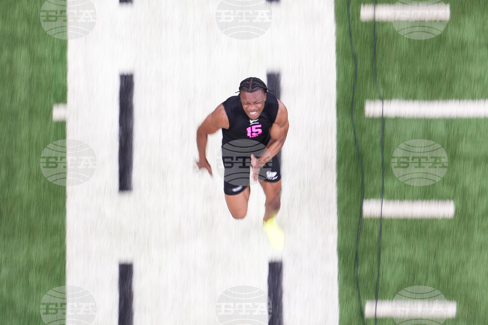 APTOPIX NFL Combine Football