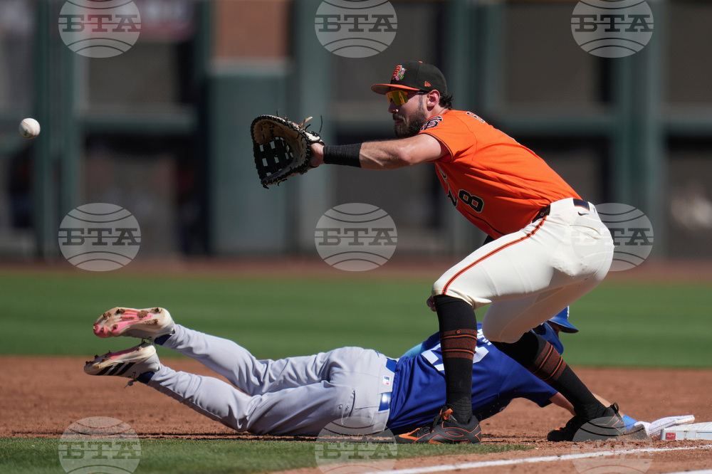 Dodgers Giants Spring Baseball