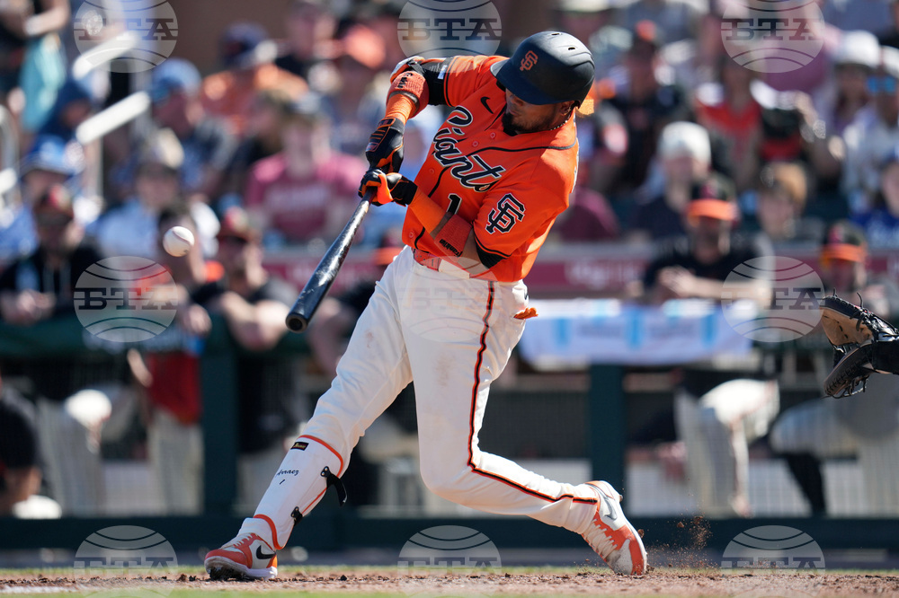 Dodgers Giants Spring Baseball