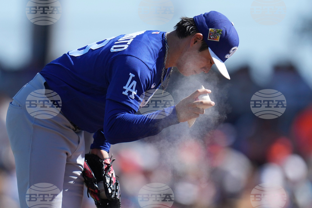 Dodgers Giants Spring Baseball