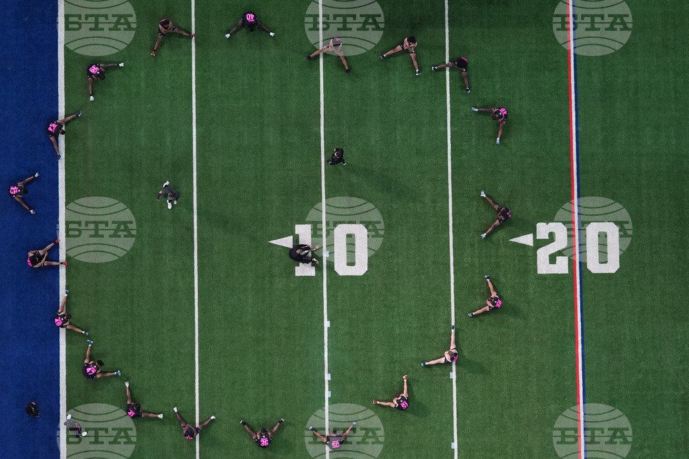 APTOPIX NFL Combine Football