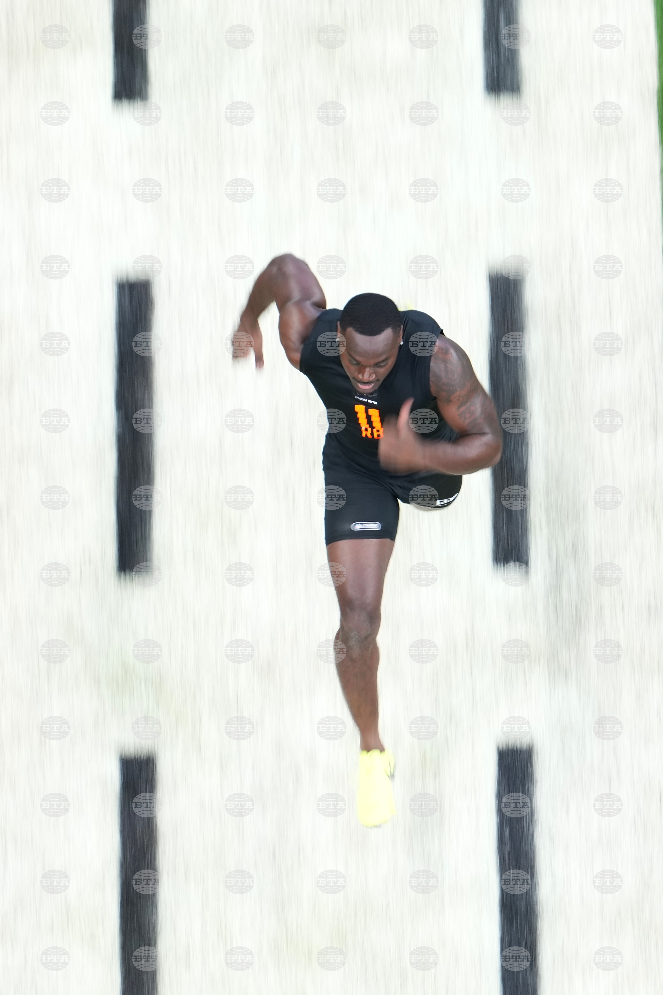 APTOPIX NFL Combine Football