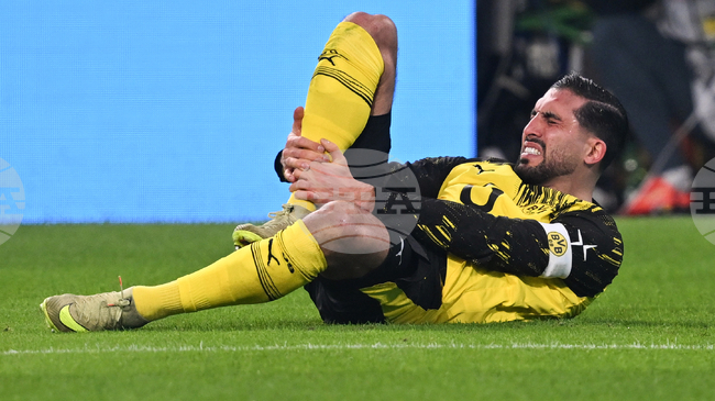 Капитанът на Борусия Дортмунд Емре Джан е със скъсани кръстни връзки след мача срещу Байерн