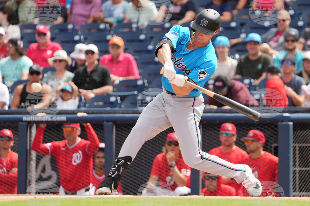 Marlins Nationals Spring Baseball
