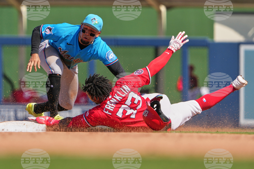 Marlins Nationals Spring Baseball