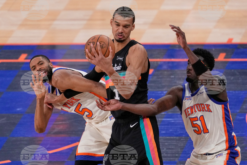 Spurs Knicks Basketball