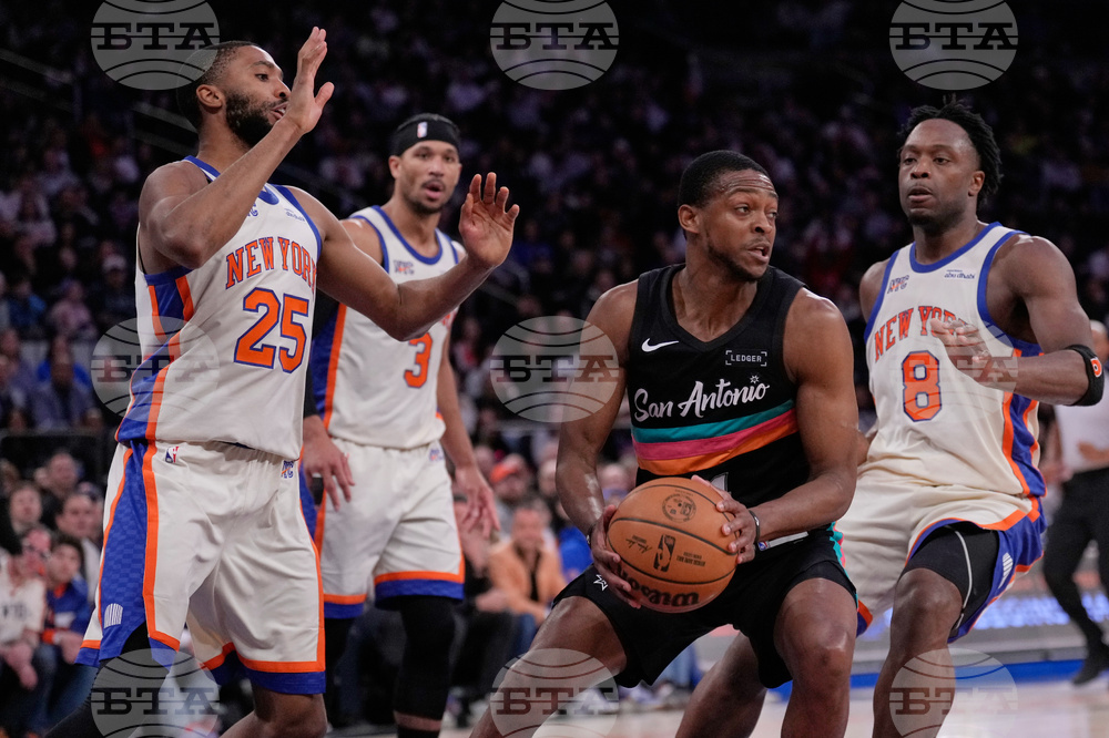 Spurs Knicks Basketball