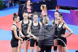 Художествена гимнастика - тренировка - ансамбъл