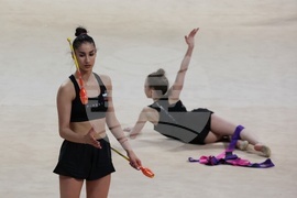 Художествена гимнастика - тренировка .  Ева Брезалиева