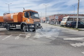 Пловдив - улици - пролетно миене