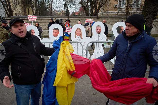 Romania Russia Protest