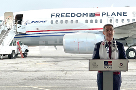 America 250 Plane Landing