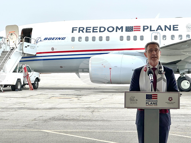 America 250 Plane Landing