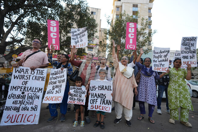 India US Israel Iran Protest