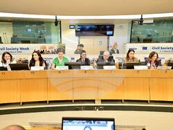 Панел от Седмицата на гражданското общество, организирана от ЕИСК, Брюксел, 3 март 2026 г. Снимка: Пресслужба на ЕИСК