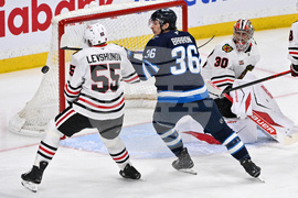 Blackhawks Jets Hockey