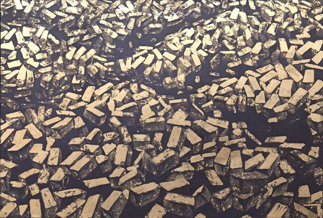 Красимир Терзиев работи по темите за перспективата и светлината в изложбата „База и надстройка“ 