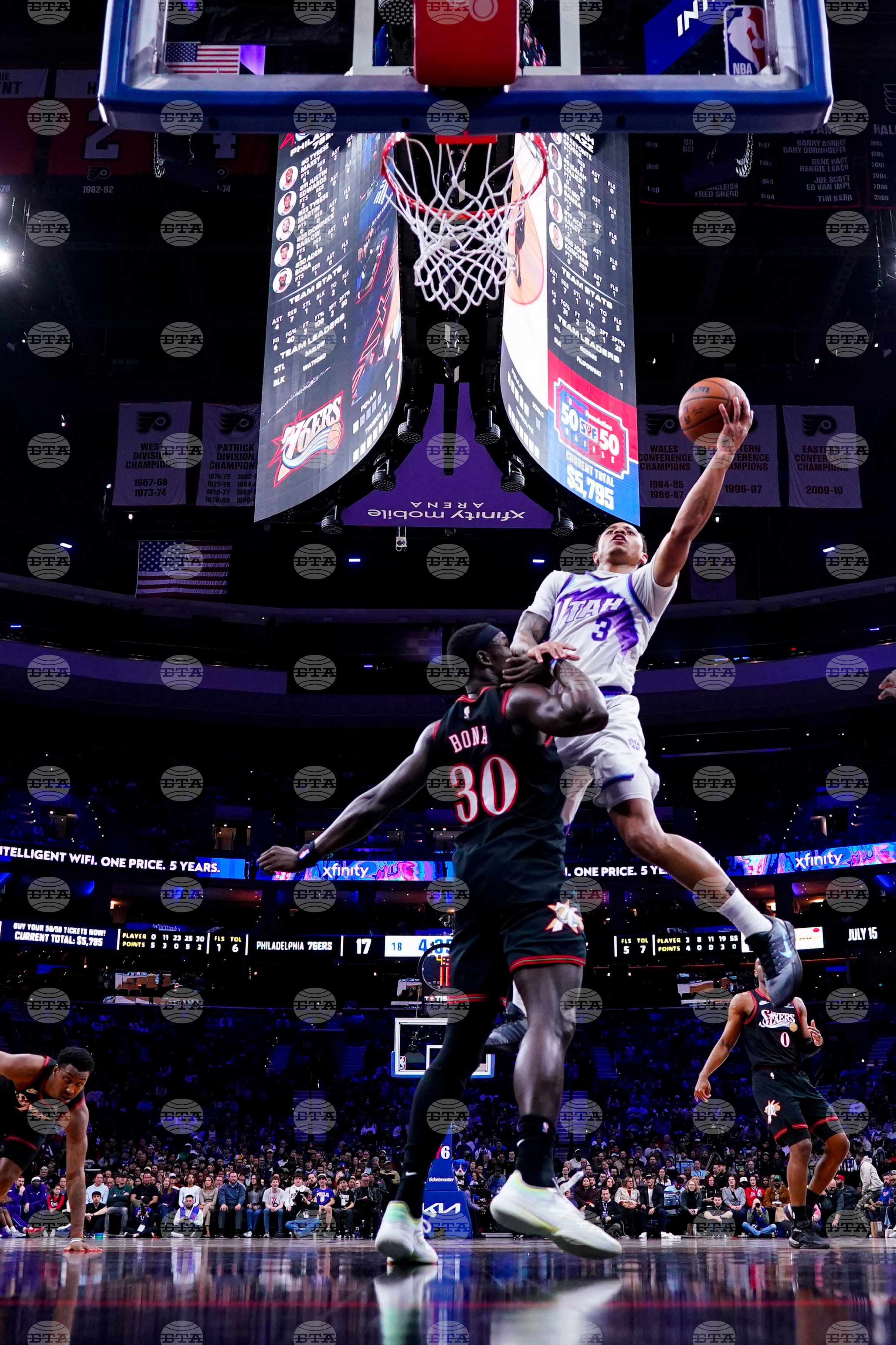 Jazz 76ers Basketball