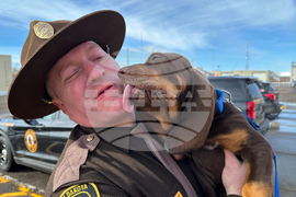 APTOPIX Bloodhound Patrol North Dakota