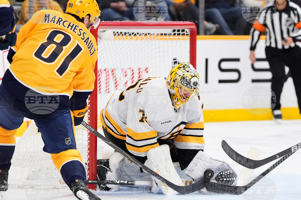 APTOPIX Bruins Predators Hockey