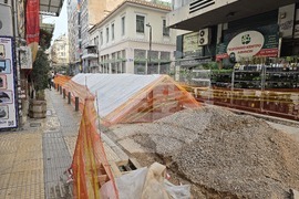 Гърция - Атина - антична мозайка - ремонт