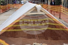 Гърция - Атина - антична мозайка - ремонт