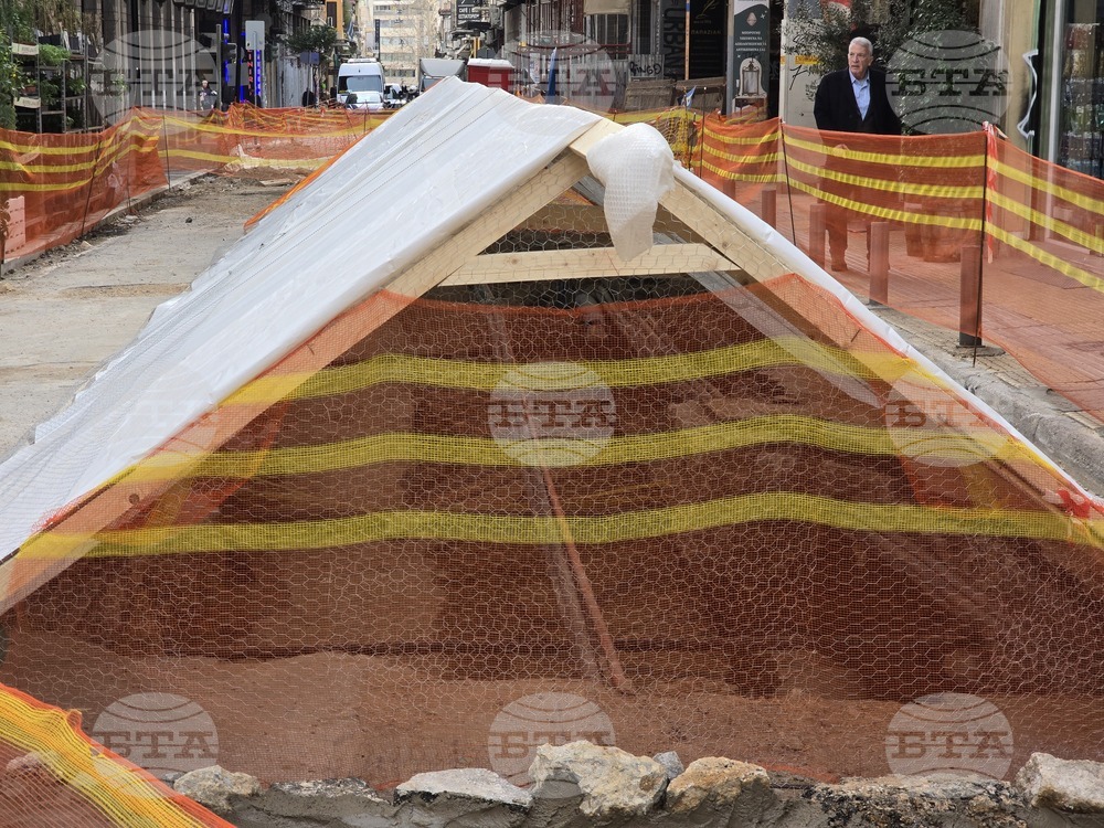 Гърция - Атина - антична мозайка - ремонт