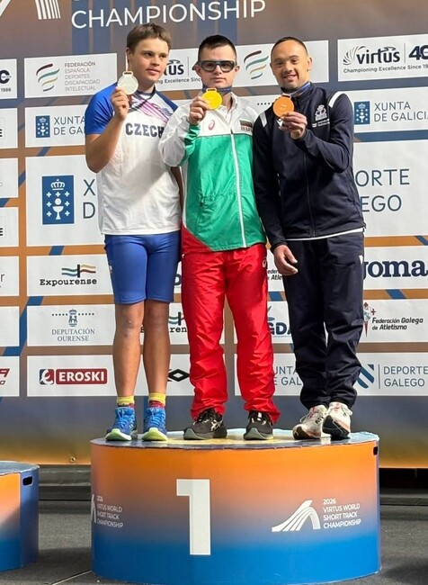 Bulgaria Wins Four Medals on Day 2 of Virtus World Short Track Championship