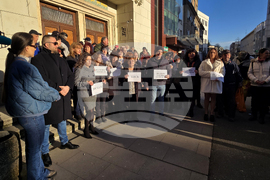 Враца - протест - служители пощи