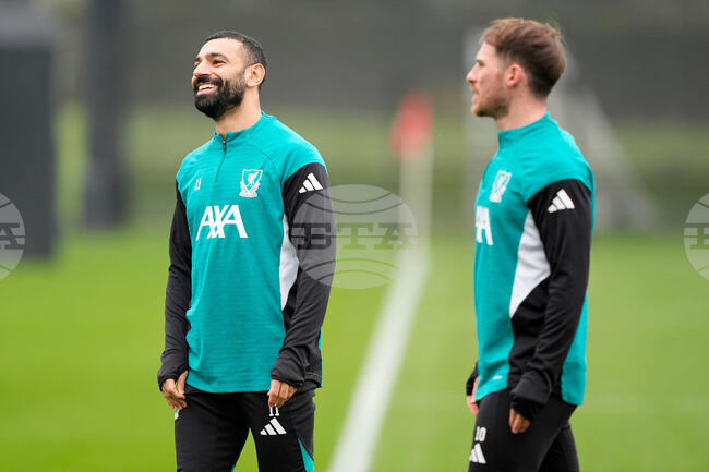 Алексис Мак Алистър участва в тренировката на Ливърпул преди осминафиналния сблъсък с Галатасарай в Шампионската лига