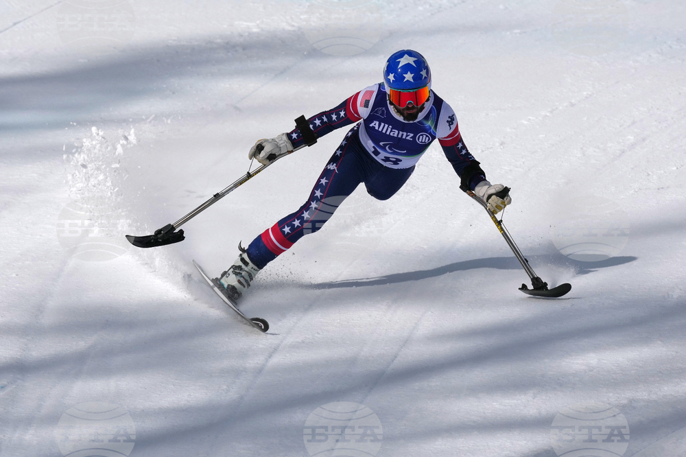 APTOPIX Milan Cortina Paralympics Alpine Skiing