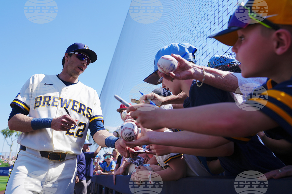 Dodgers Brewers Spring Baseball