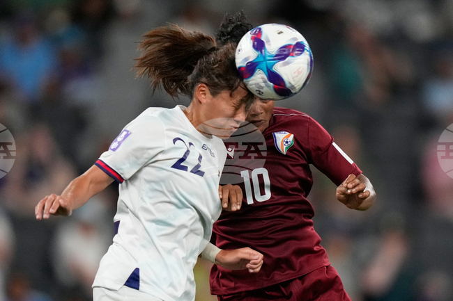 APTOPIX Women's Asian Cup Soccer India Taiwan
