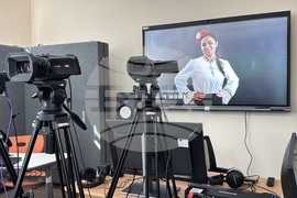 Село Овощник - училище - аудиовизуално студио - откриване