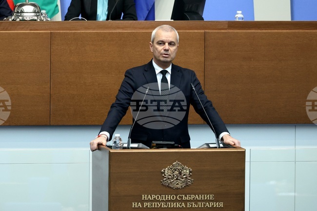 Vazrazhdane Leader Kostadinov Calls BSP-United Left Floor Leader Kiselova's Declaration Treason