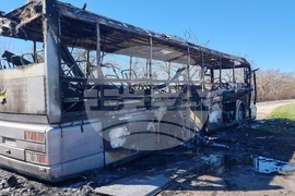 Стара Загора - изгорял автобус