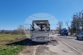 Стара Загора - изгорял автобус