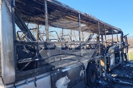 Стара Загора - изгорял автобус