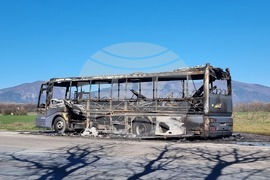 Стара Загора - изгорял автобус