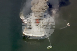Scrap Metal Barge Fire