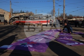 Градски транспорт - служители - протест