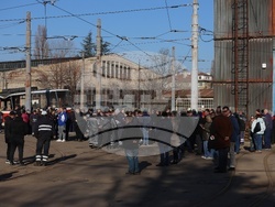 Градски транспорт - служители - протест