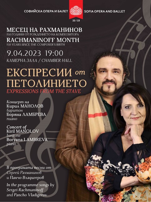 Baritone Kiril Manolov and Pianist Boryana Lambreva to Stage Concert at Sofia Opera and Ballet House