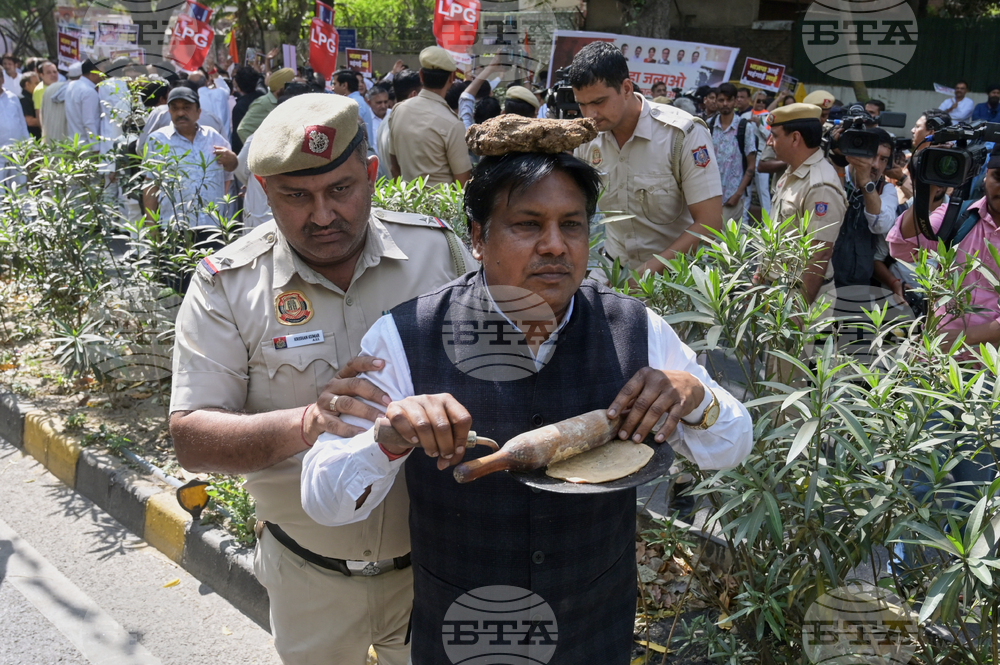 India LPG Price Hike Protest