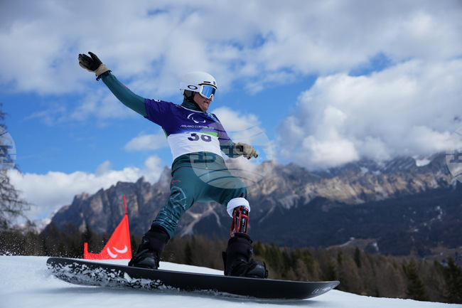 APTOPIX Milan Cortina Paralympics Snowboard