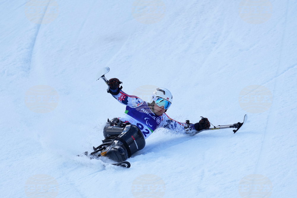 APTOPIX Milan Cortina Paralympics Alpine Skiing