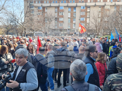 Северна Македония - Съюз на синдикатите -  протест