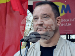Северна Македония - Съюз на синдикатите -  протест