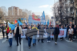 Северна Македония - Съюз на синдикатите -  протест