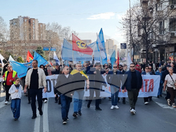 Северна Македония - Съюз на синдикатите -  протест
